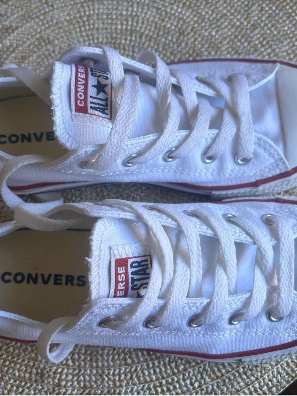 Converse White Low-Top Canvas Sneakers